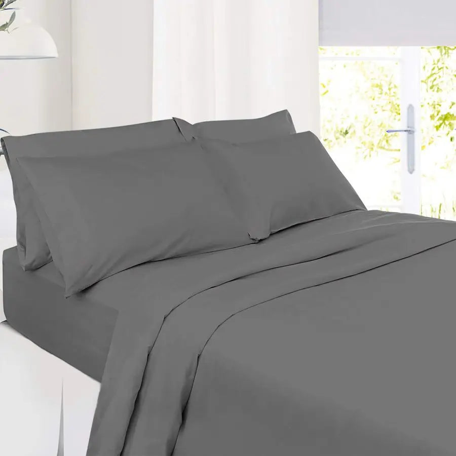 Extra Deep Pocket Queen Sheets Sets Fits Mattress 1824 Inches Deep Extra Deep Pocket Sheets 6 Piece Queen Size Grey